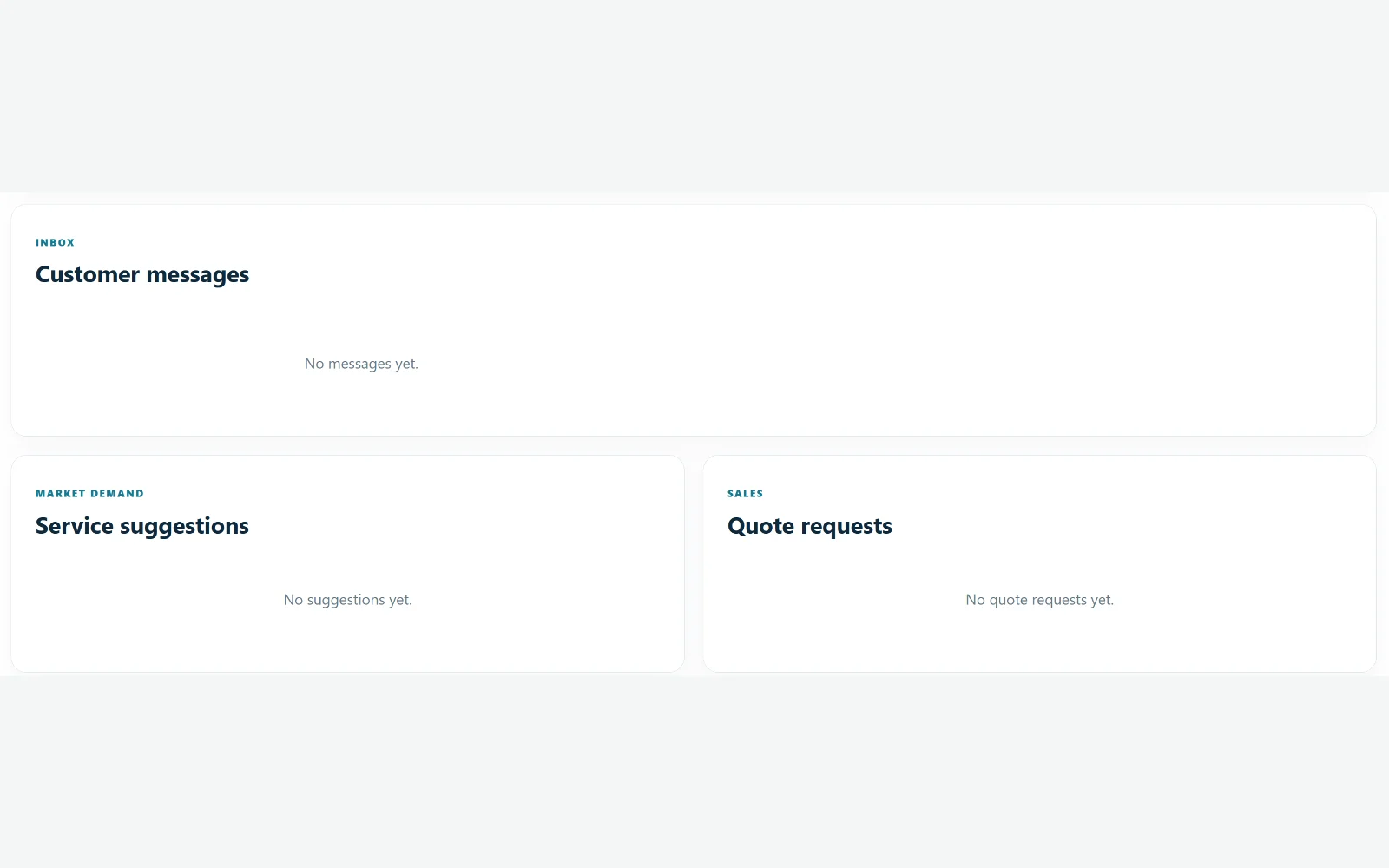 Customer Inbox and Feedback