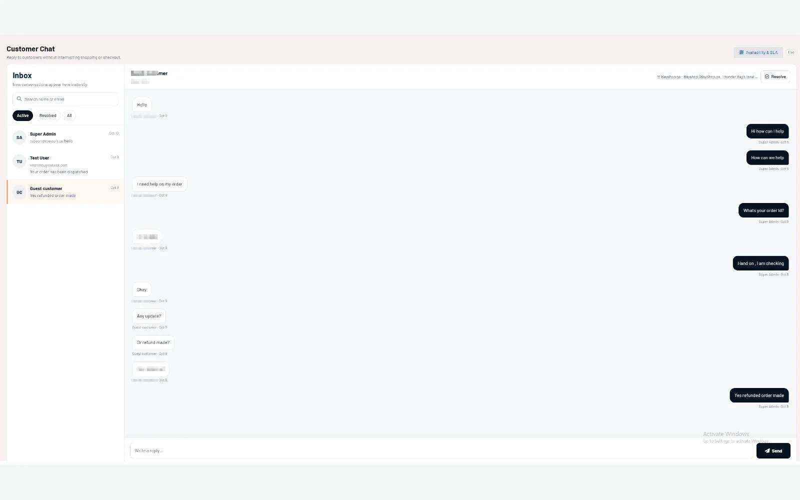Live Chat CMS